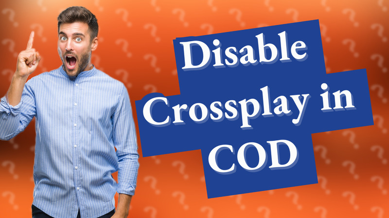 Disable Crossplay in COD