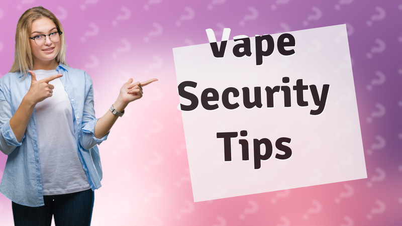 Vape Security Tips
