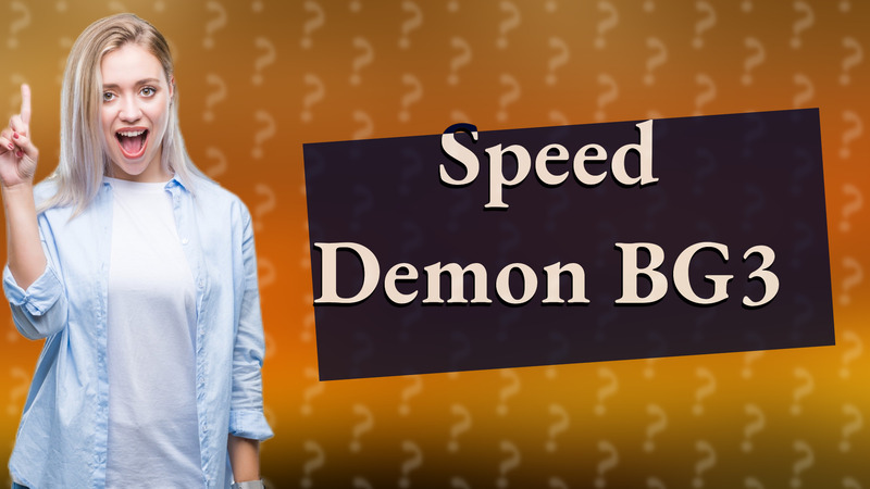 Speed Demon BG3