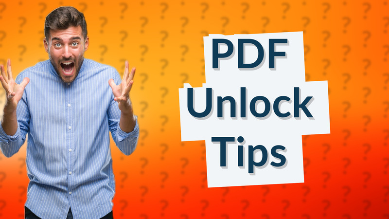 PDF Unlock Tips