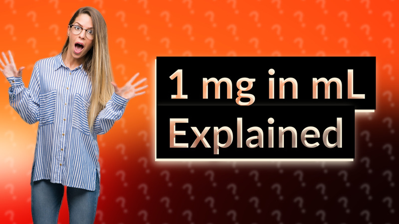 1 mg in mL Explained