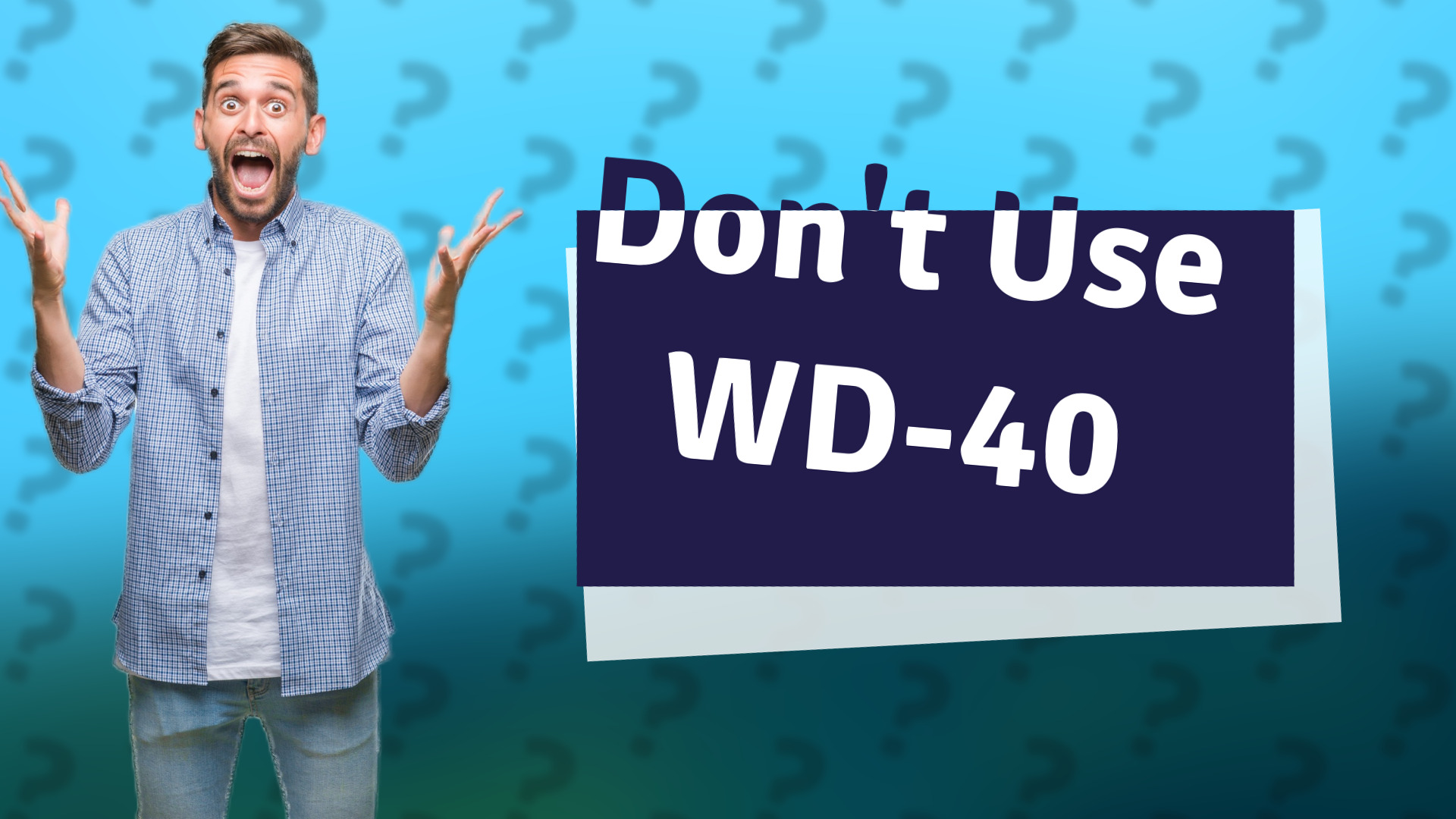 Don't Use WD-40