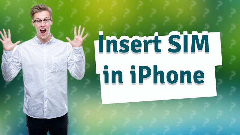 Insert SIM in iPhone