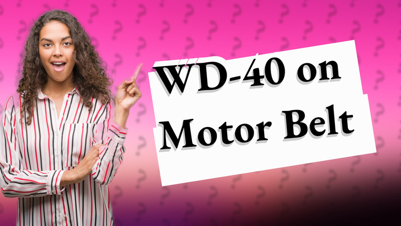 WD-40 on Motor Belt