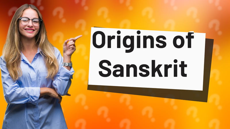 Origins of Sanskrit