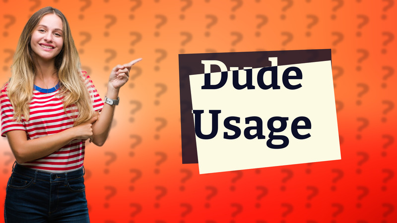 Dude Usage
