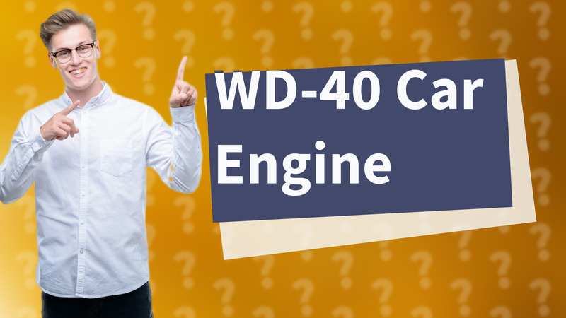 WD-40 Car Engine