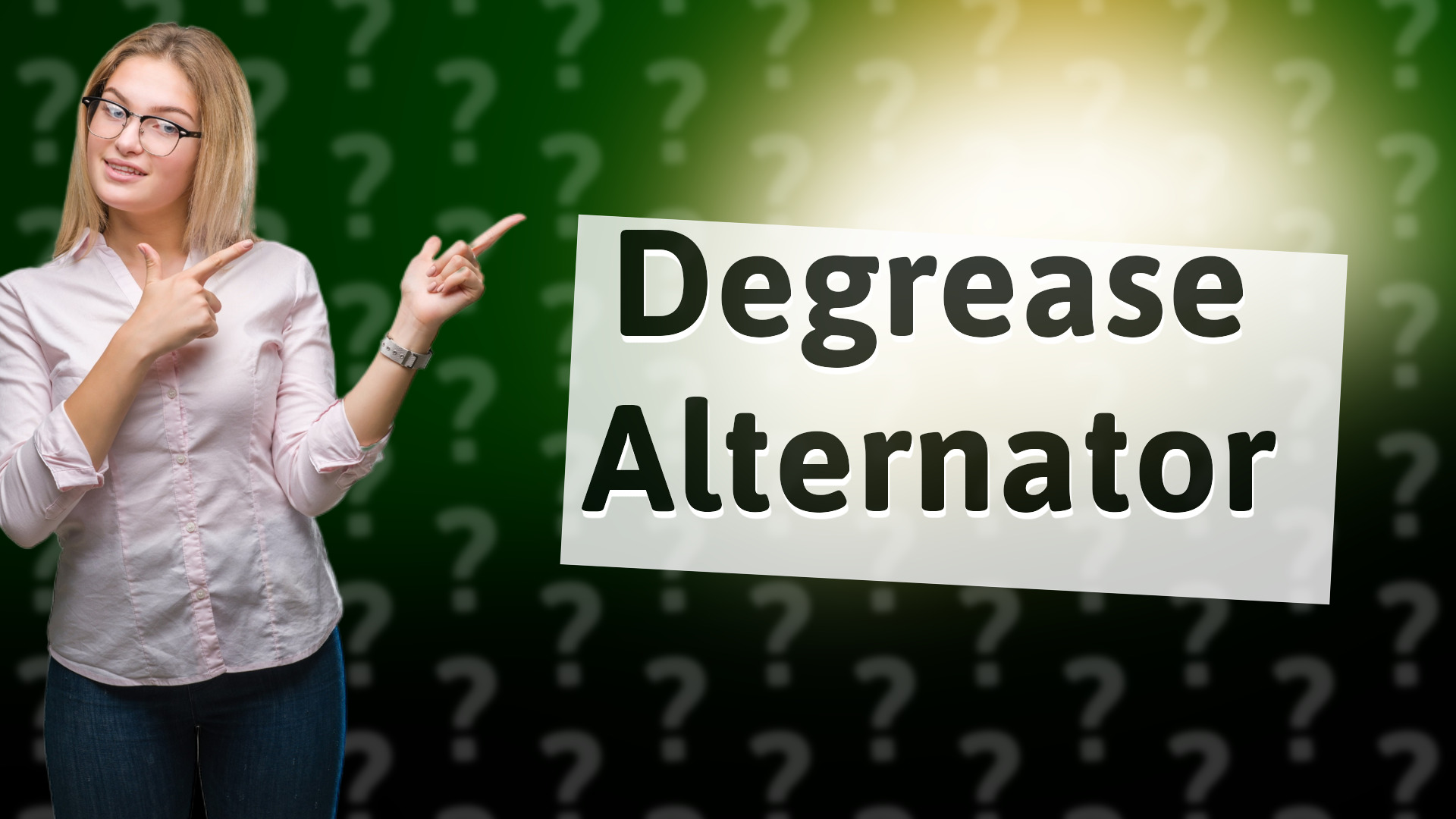 Degrease Alternator