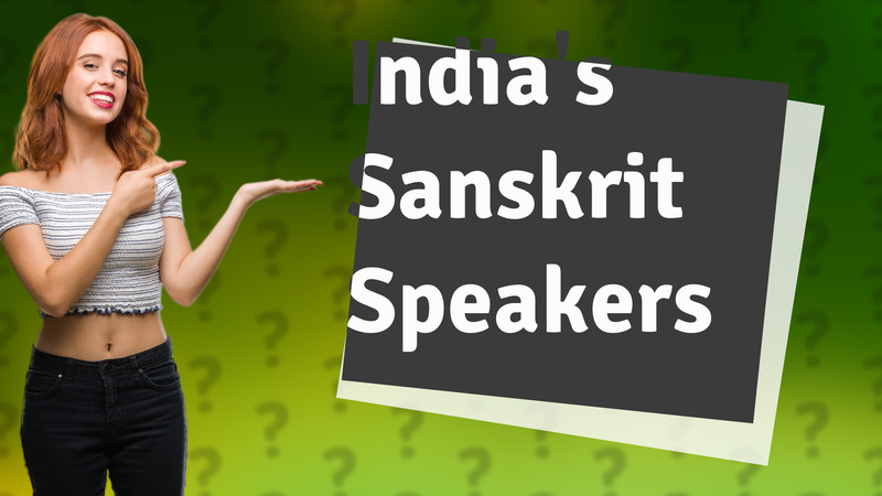 India's Sanskrit Speakers
