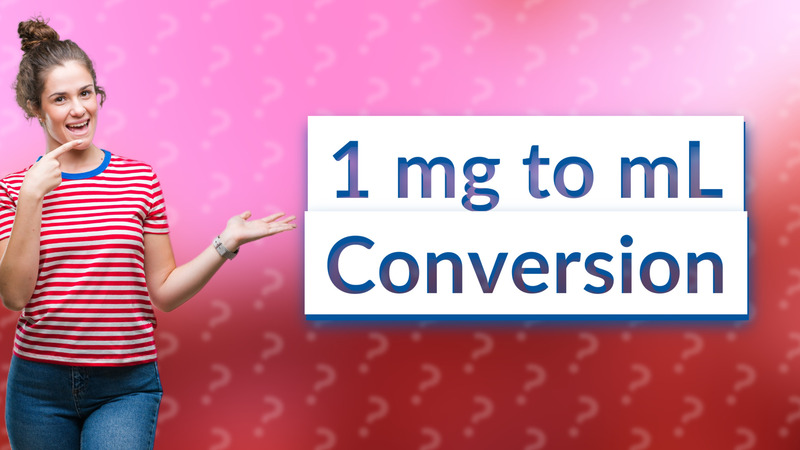 1 mg to mL Conversion
