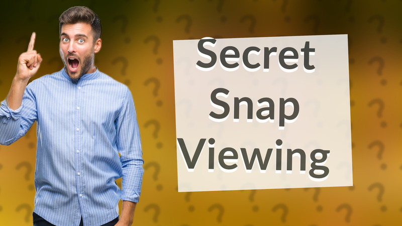 Secret Snap Viewing