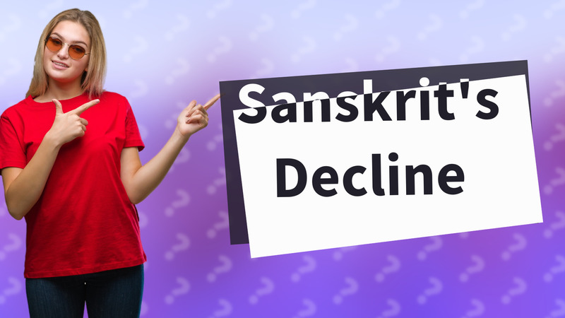 Sanskrit's Decline