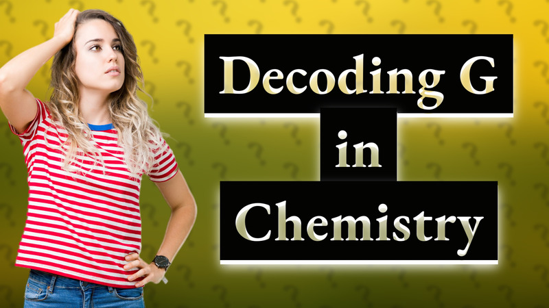 Decoding G in Chemistry