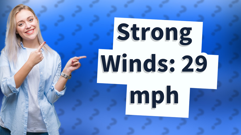 Strong Winds: 29 mph