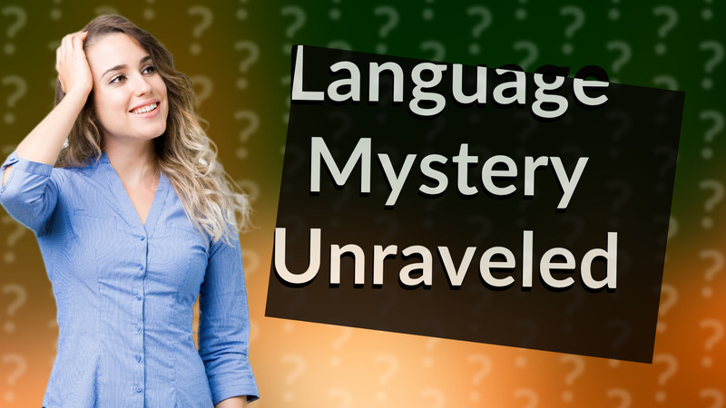 Language Mystery Unraveled