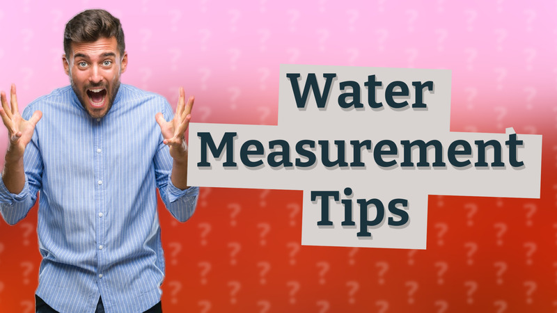 Water Measurement Tips