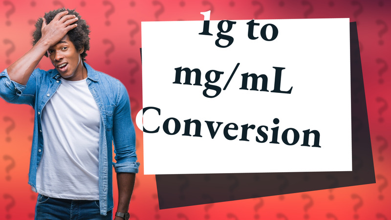 1g to mg/mL Conversion