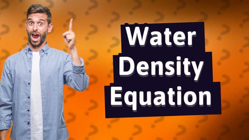 Water Density Equation
