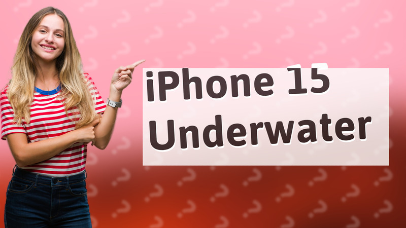 iPhone 15 Underwater