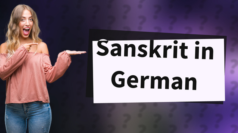 Sanskrit in German