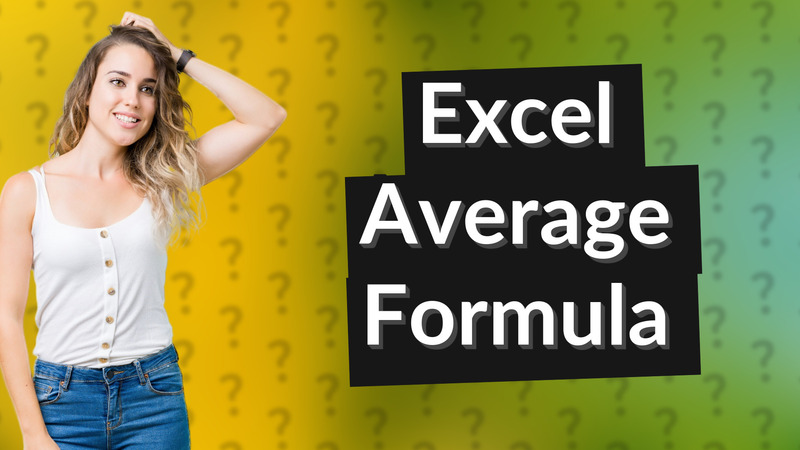 Excel Average Formula