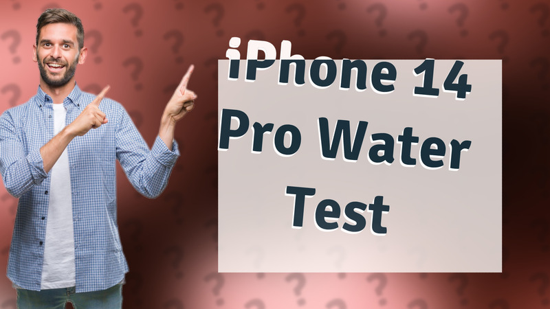 iPhone 14 Pro Water Test