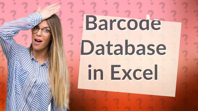 Barcode Database in Excel