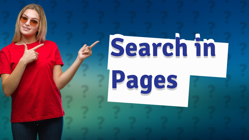 Search in Pages