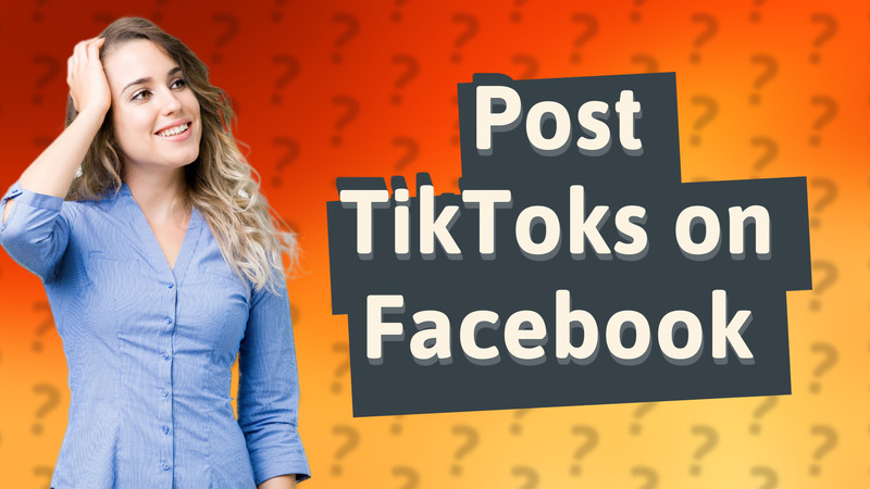 Post TikToks on Facebook