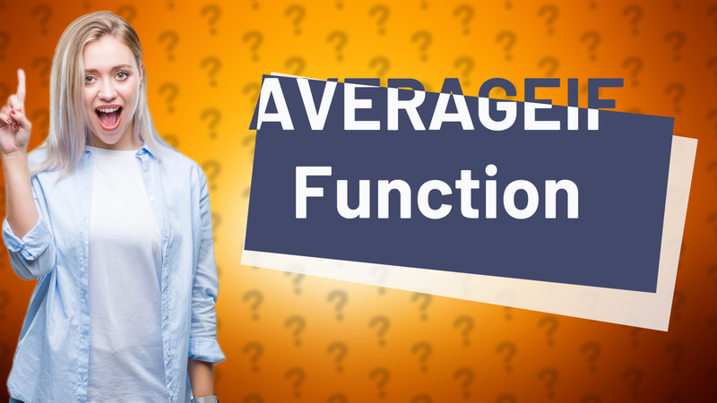 AVERAGEIF Function