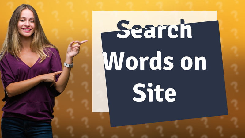 Search Words on Site