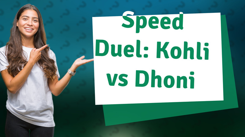 Speed Duel: Kohli vs Dhoni