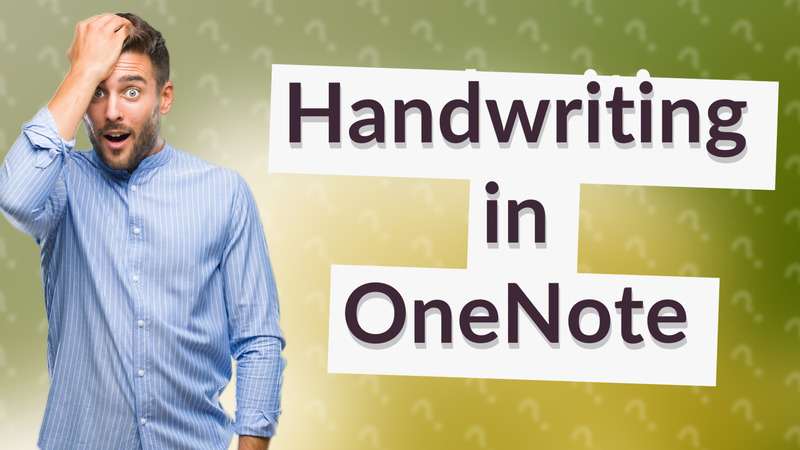 Handwriting in OneNote