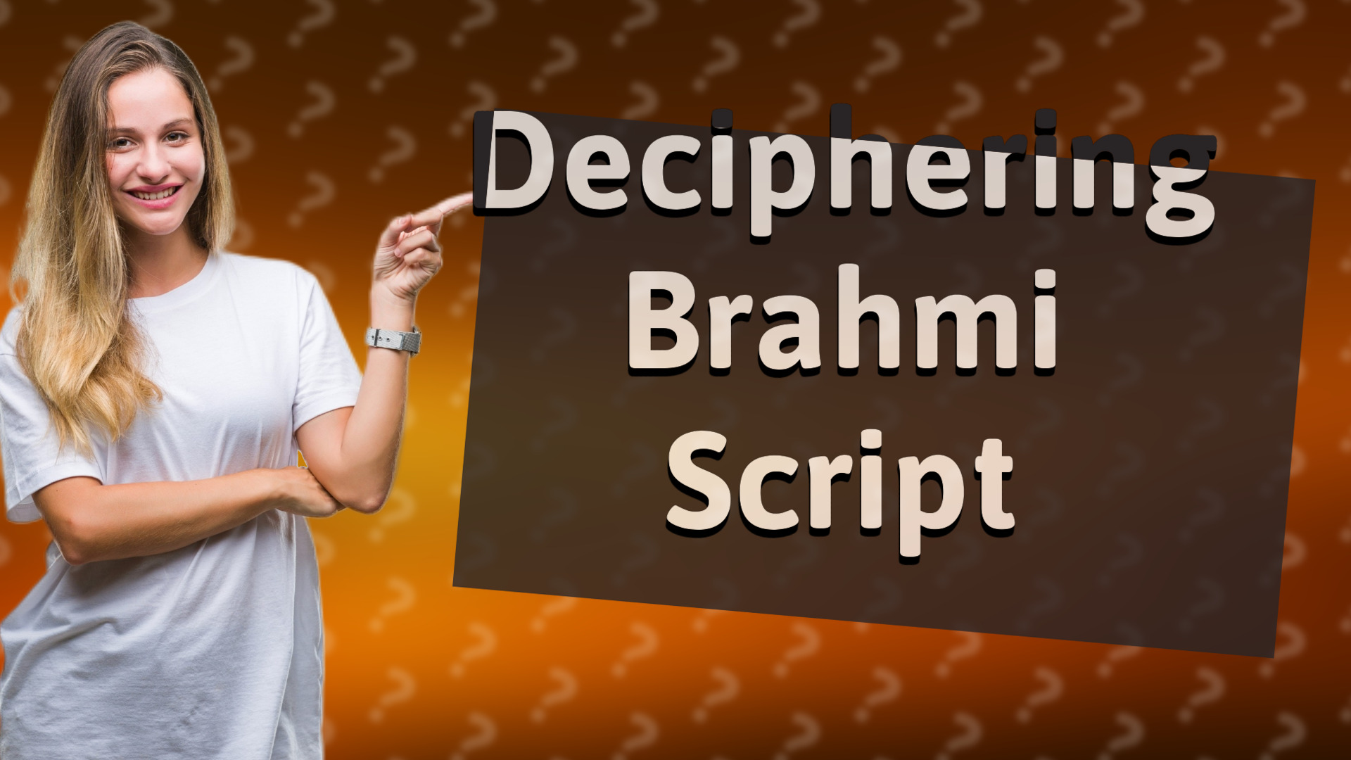 Deciphering Brahmi Script