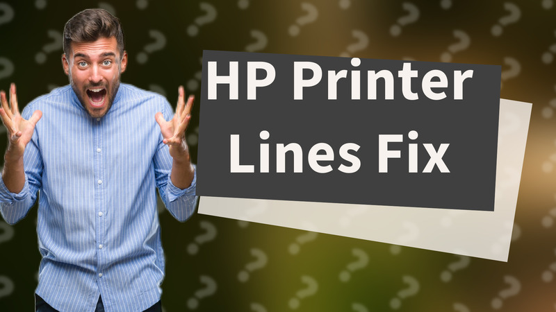 HP Printer Lines Fix