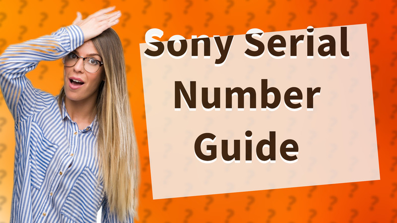 Sony Serial Number Guide