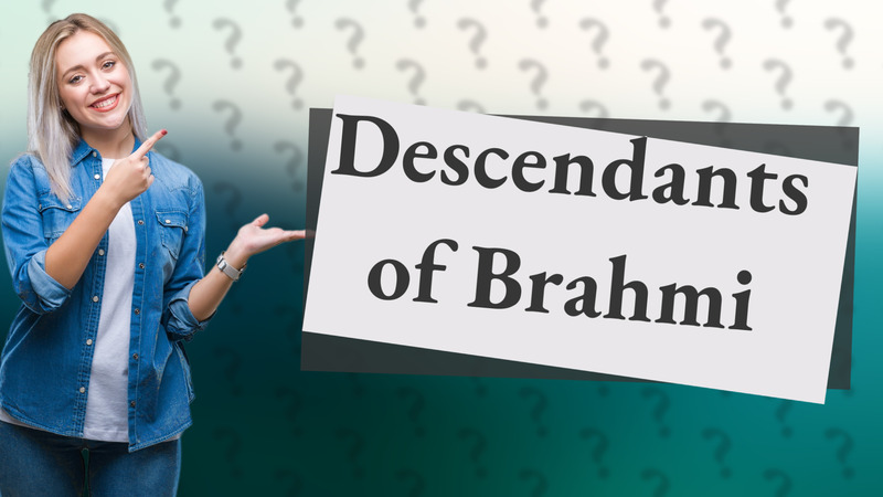 Descendants of Brahmi