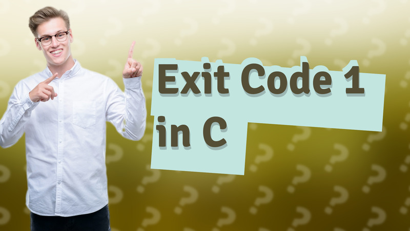 Exit Code 1 in C