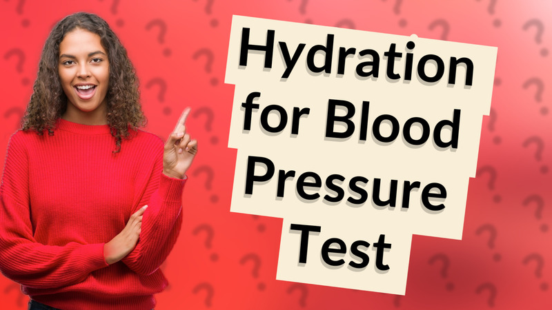 Hydration for Blood Pressure Test