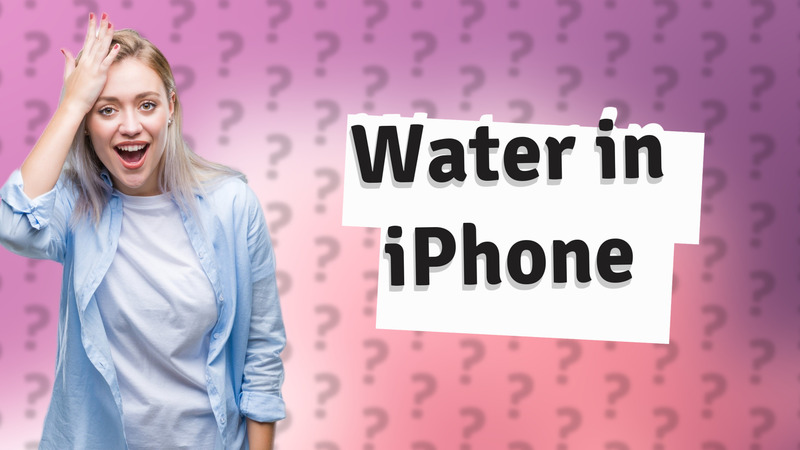 Water in iPhone