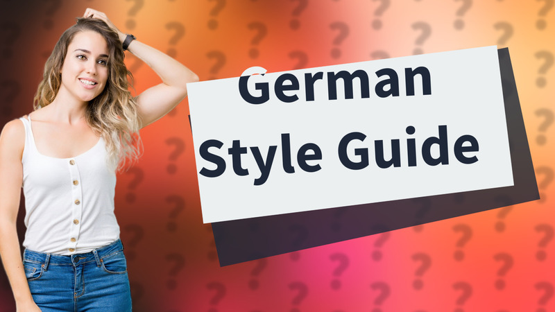 German Style Guide