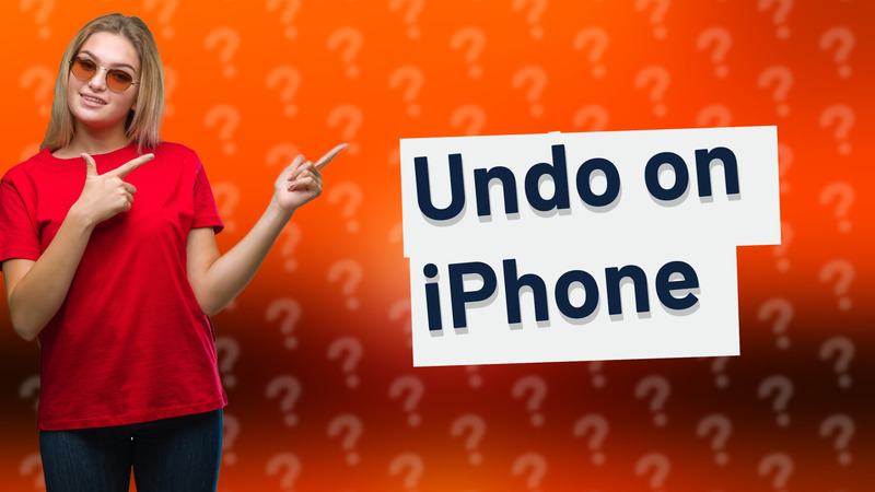 Undo on iPhone