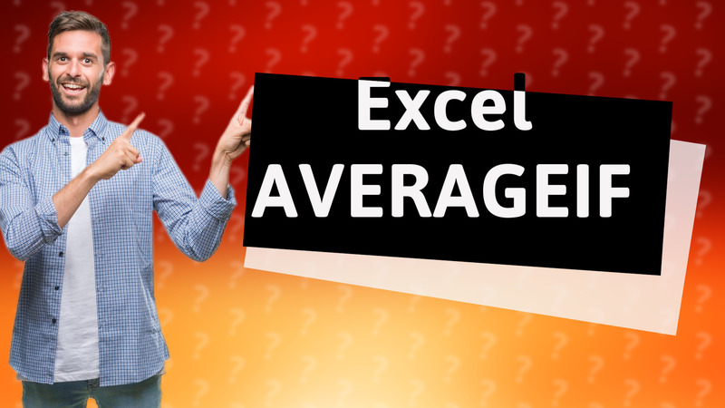 Excel AVERAGEIF