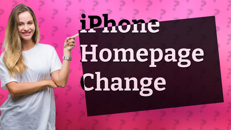 iPhone Homepage Change
