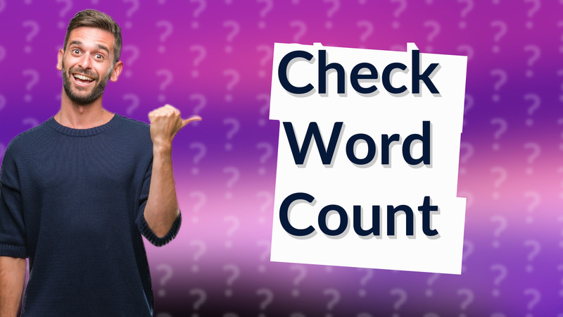 Check Word Count