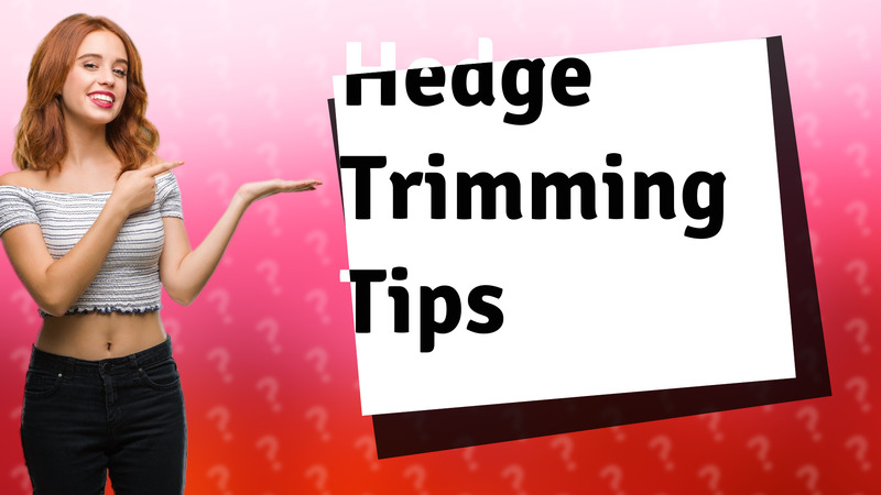 Hedge Trimming Tips