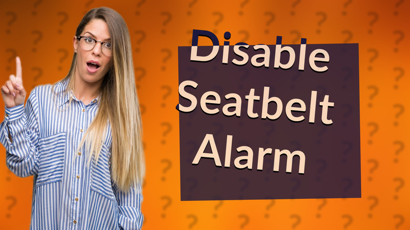 Disable Seatbelt Alarm