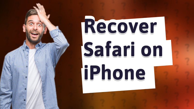 Recover Safari on iPhone