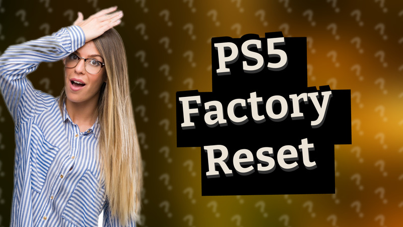 PS5 Factory Reset
