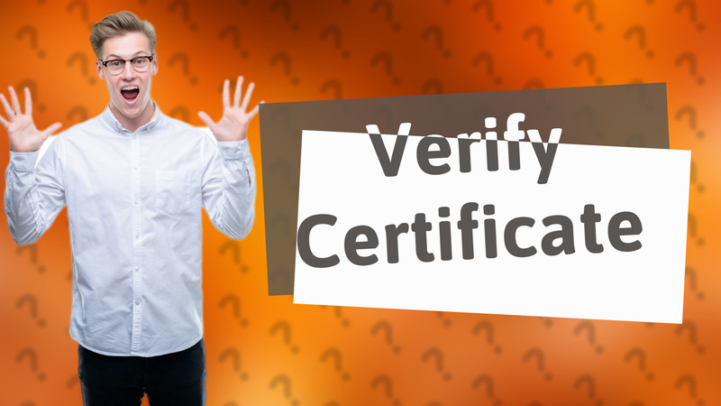 Verify Certificate